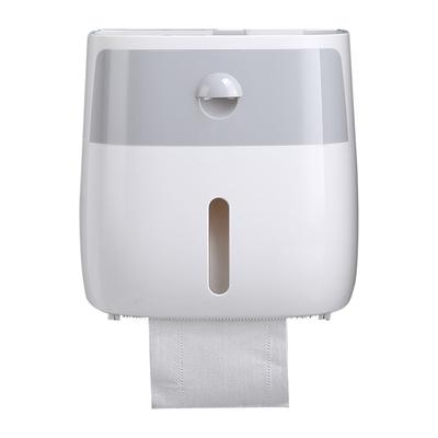Double Layer Toilet Paper Storage Box Adhesive Wall Mounted Tissue Box Multifunction Toilet Paper