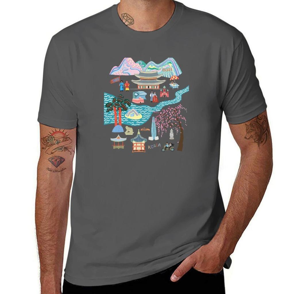 I Love Seoul I Love Korea Korean travel TShirt Work Wear Breathable Tee