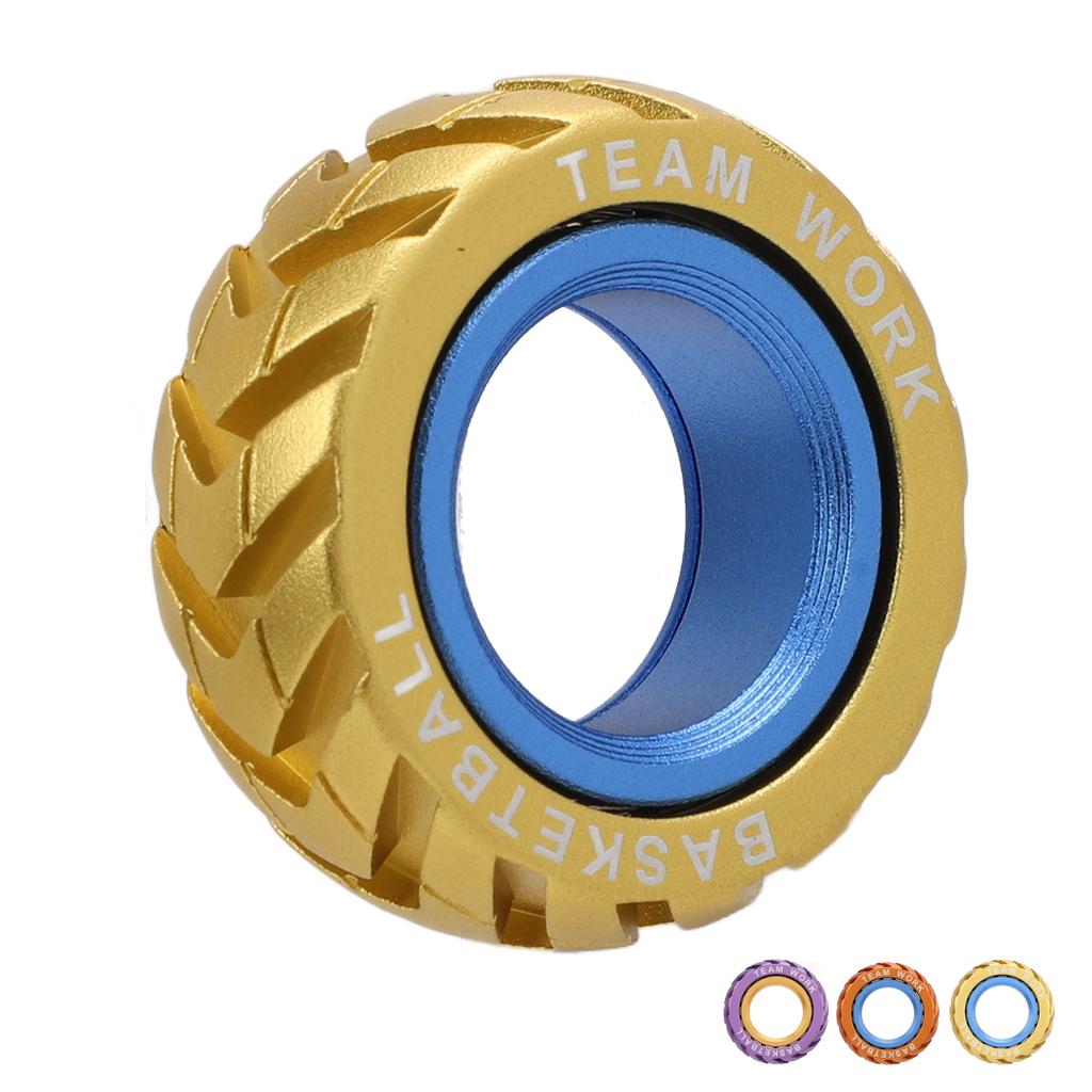 Stress Relief Haptic Slider Ring Dual Color Metal Ratchet Sensory Rotating Coin Block ADHD Slider Ri