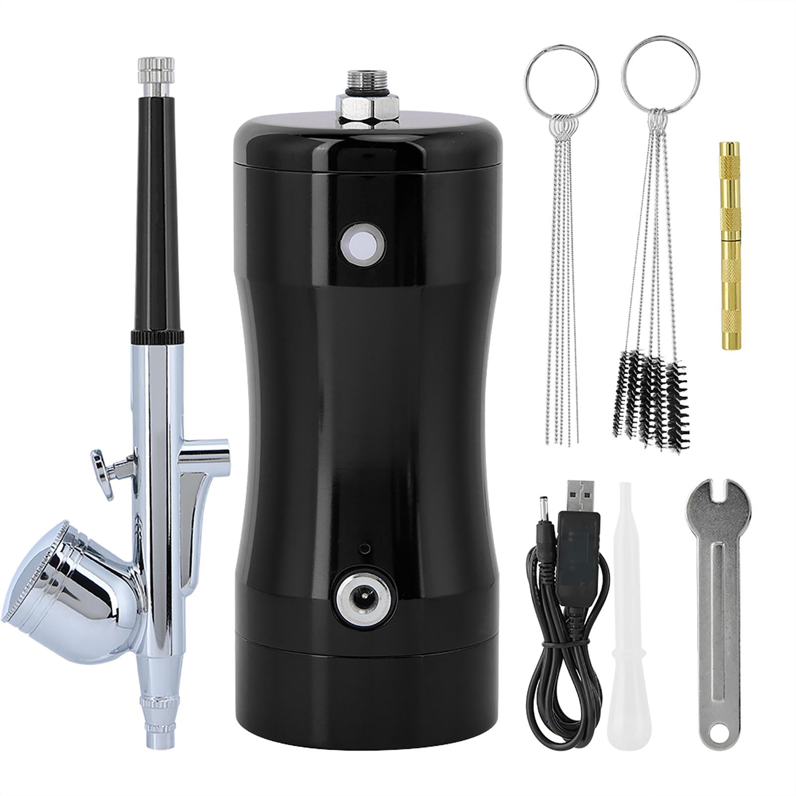 

G12 Pump 0.3mm Mini 7CC Airbrush Kit Spray Air Brush Set Cleaning Tool (Red) чорний