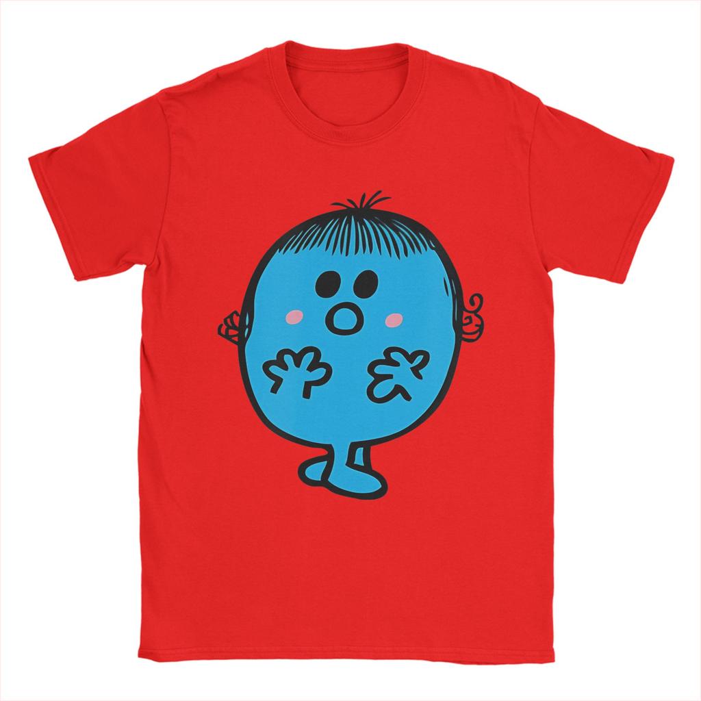 Funny Mr Men Little Miss Shy Funny cute T-Shirt Men Cotton Short Sleeve  Round Neck Summer Tops