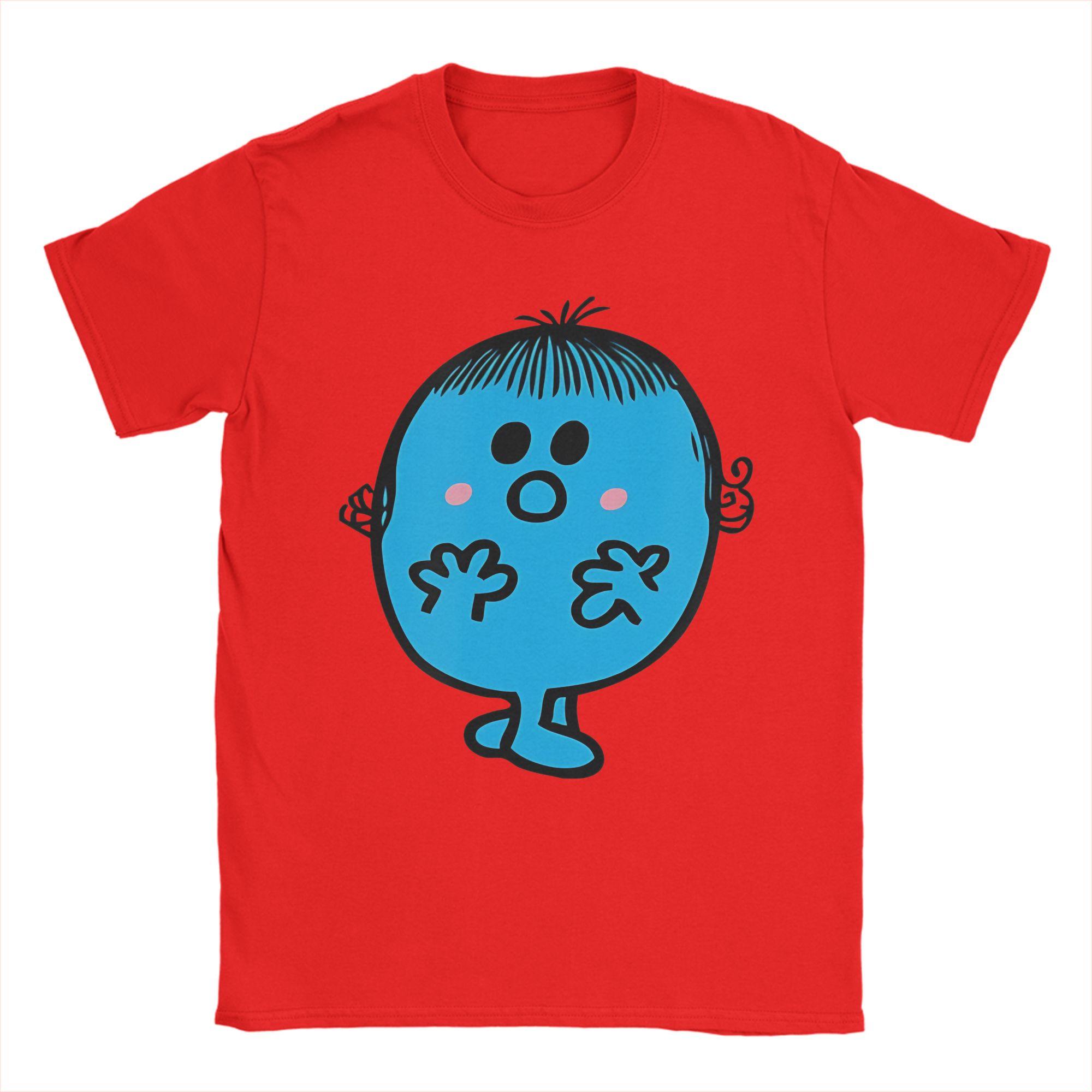 Funny Mr Men Little Miss Shy Funny cute T-Shirt Men Cotton Short Sleeve  Round Neck Summer Tops S