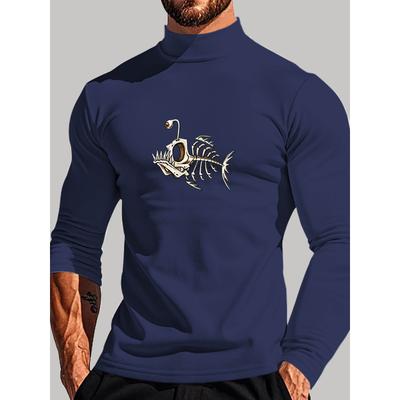 Men's Polyester Mock Neck Long Sleeve, Slim-Fit & Great for Stylish Layering