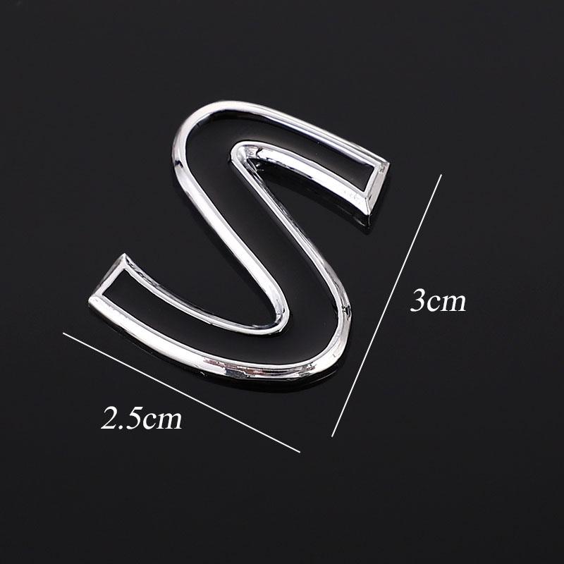 Kqsdr10 Red S Emblem Badge Car Sticker 3D Metal Styling Refitting Rear Trunk Fender Decal for Infiniti Q50 Q50L Q30 Q70 Refitting IPL