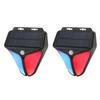 2Pcs Solar Motion Sensor Alarm Warning Light Audio Alarm Lamp 4 Modes Waterproof for Home Garden