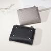 Women's Wallet Ins Women's Small Wallet Women's High-end Short Wallet Change Bag Solid Color Zipper Hand-held