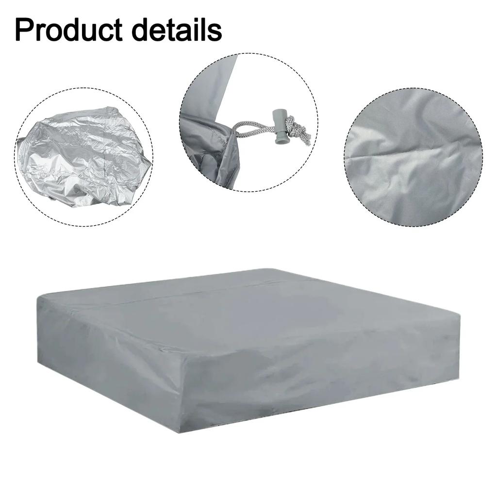 Outdoor Use Protection Against Rain 220*220*30cm Spa Cover Outdoor Protection 190T Waterproof Fabric Protective Shield