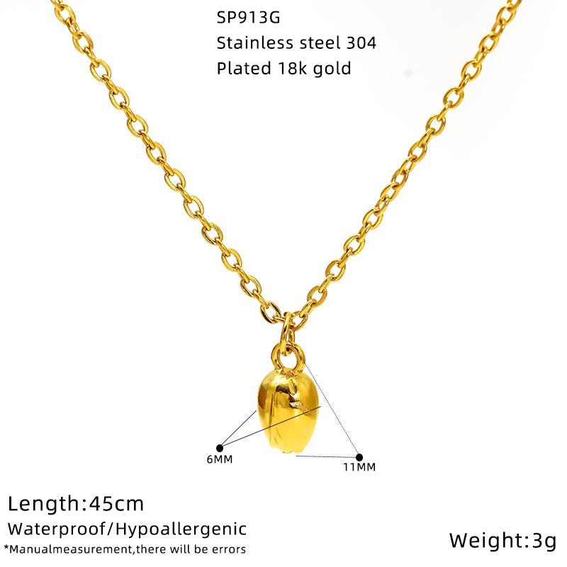 

Персонализированное ожерелье серии «Океан» женское из нержавеющей стали с золотым покрытием, кулон в виде черепахи и морской звезды