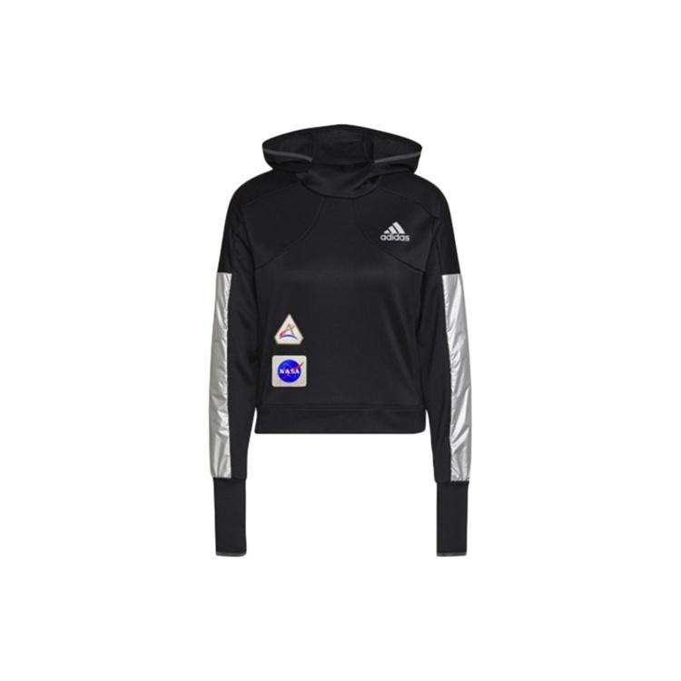 (WMNS) adidas Space Hoodie Running Sports Black Women s GK6994 XL