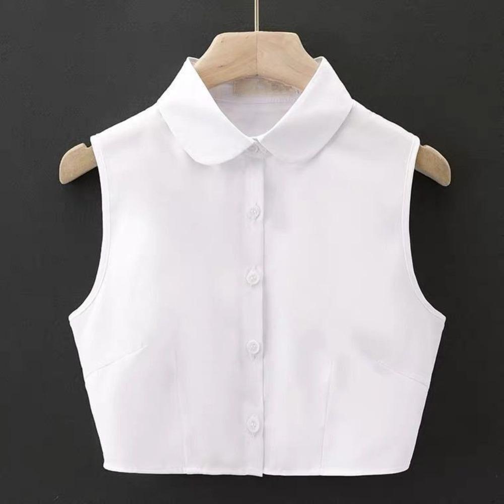 New Fashion Detachable Fake Collar Blended White Neckline Half Shirt