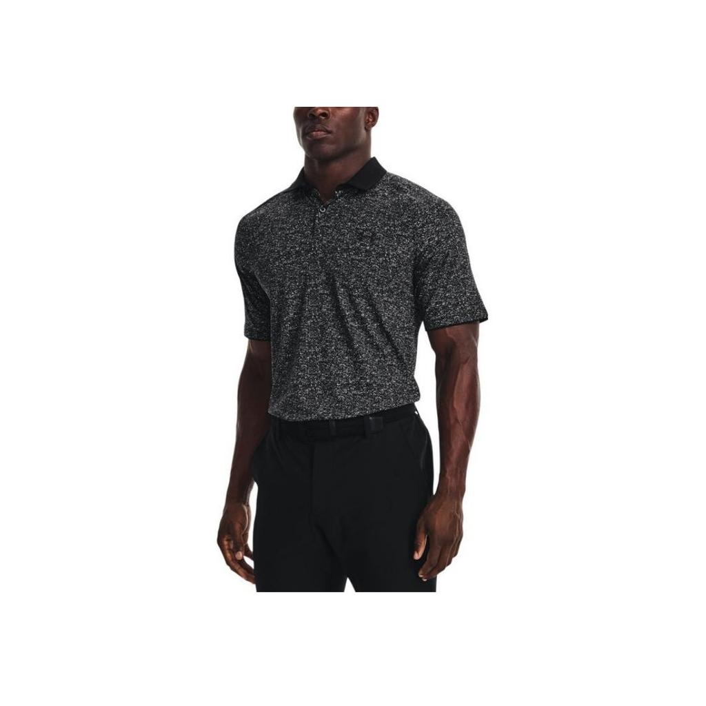 Under Armour Iso-Chill Printed Golf Polo Shirt Men Tops Black 1370090-002