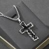 Stunning Titanium Steel Men's Necklace With Unique Geometric Animal Pendant For Stylish Accessories