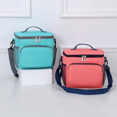 Geantă portabilă pentru păstrare în stare proaspătă și izolație termică, geantă portabilă Bento de umăr din pânză Oxford, geantă pentru cutie de prânz, geantă pentru picnic în aer liber, geantă pentru gheață.