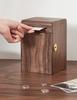 Thickened Solid Wood Piggy Bank  Built-in Lock High Quality Home Decoration Money Saving Box Quality Gifts Free Delivery