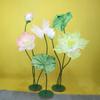40/60cm Simulation Lotus Giant Buddha Water Lily Artificial Flower Lotus Leaf Lotus Pond Decoration Wedding Decoration