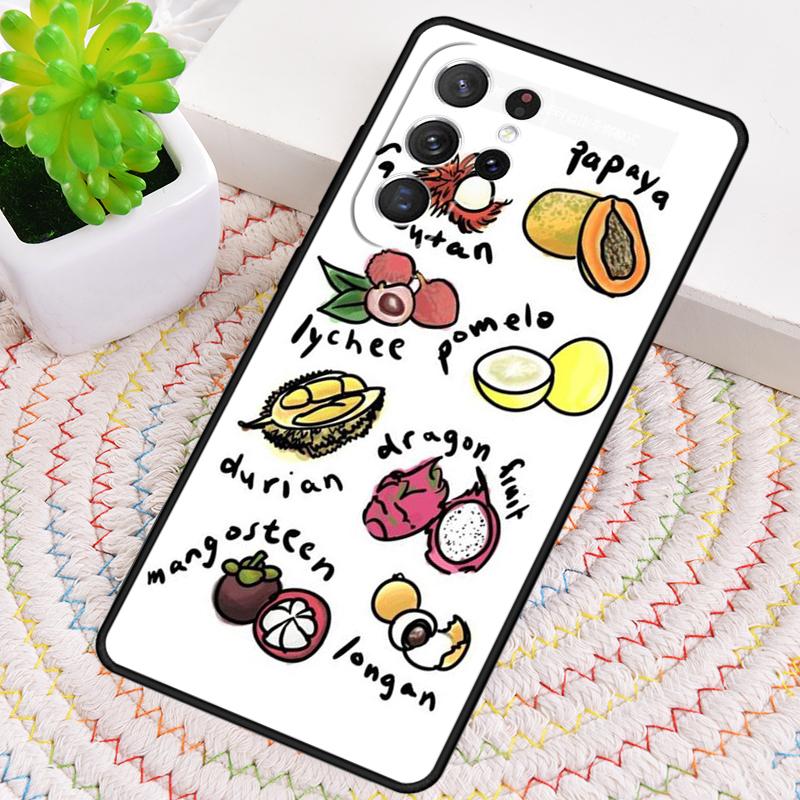 Fruit lemon orange durian Phone Case for Samsung Galaxy note 10 pro S26 Ultra S23 S24 FE S25 S21 S22 PLUS shockproof Cove