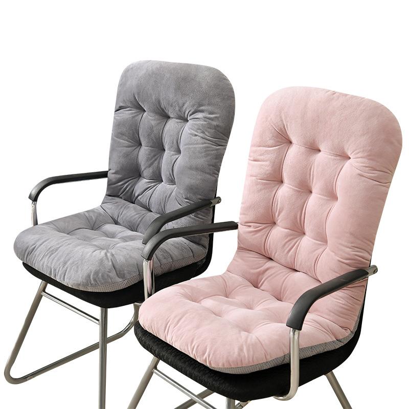 Solid Color Thicken Student Dormitory Sedentary ChairMat Home Chair Back Cushion Modern Style Office Integrated Backrest Cushion
