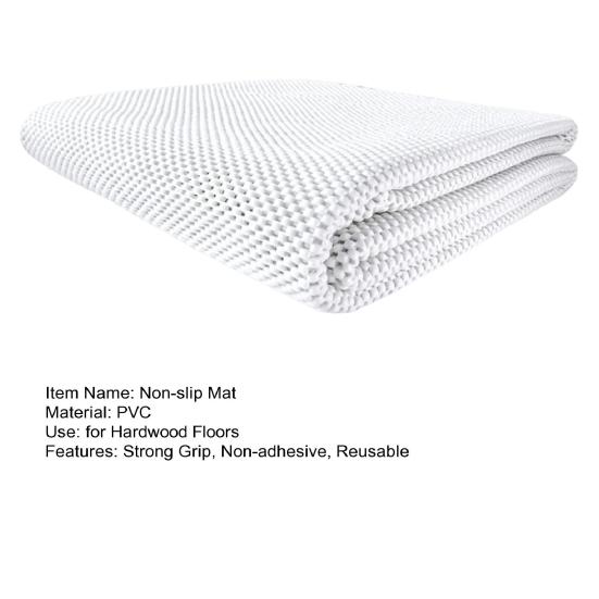 Non-slip Floor Mat Hollow Mesh Extra Thick Rug Gripper Strong Grip Non-adhesive Floor Carpet Insert Slip Prevention Pad for Hardwood Floors