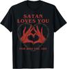 Satan Loves You for Who You Are Halloween Vintage T-Shirt
