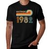 Vintage 1982 Tshirt Plus Size Simple Casual Top Tshirt