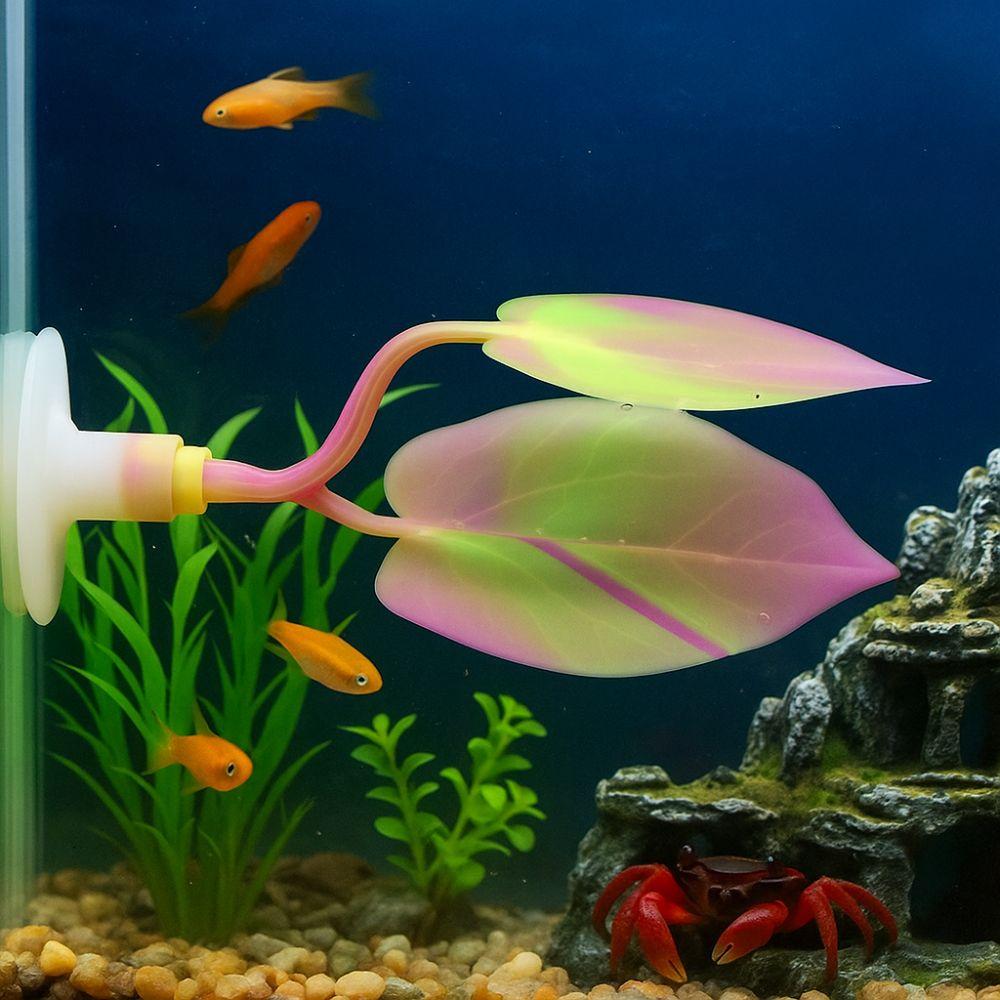Silikon Schwimmendes Blatt Hängematte Künstliche Fischblatt Hängematte Betta Laichbett Kleine Aquarien