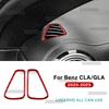 For Mercedes Benz A CLA GLA Class W177 C118 H247 2020-2025 Real Soft Carbon Fiber Air Outlet Sides of Dashboard Trim Sticker