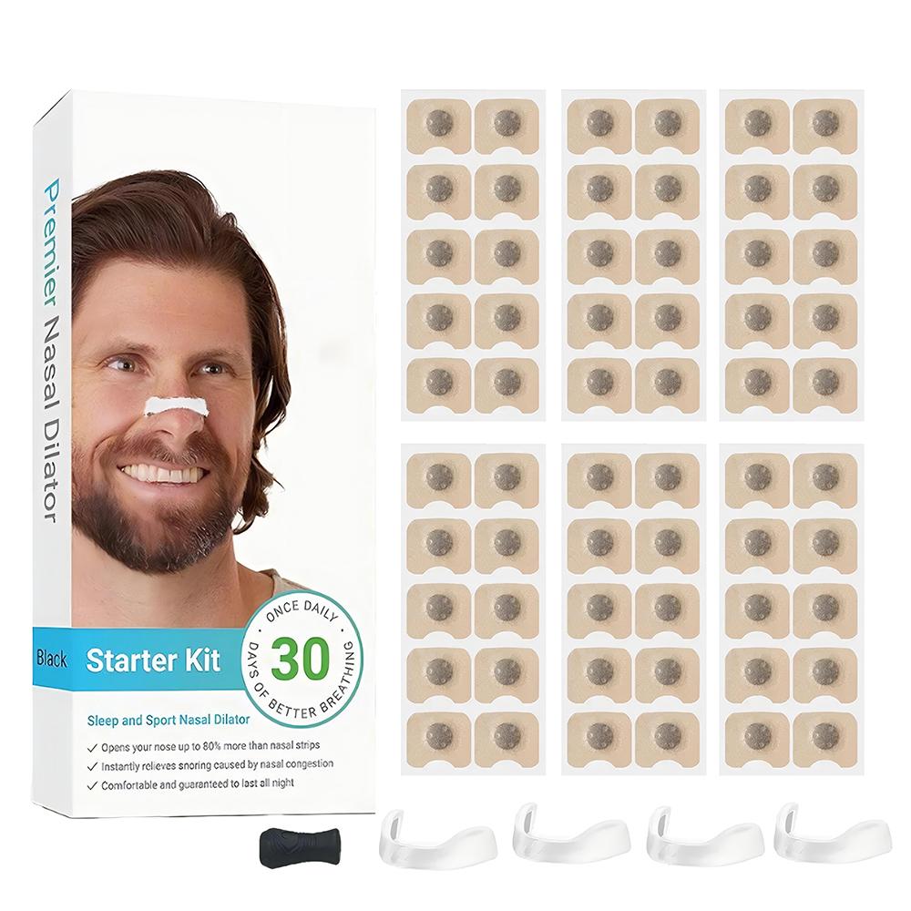 Anti-Schnarch-Nasenclip, Nasenatmungsdilatatoren, Starter-Kits, magnetische Nasenstreifen, erhöhte Luftzufuhr beim Sport, verbessert den Schlaf