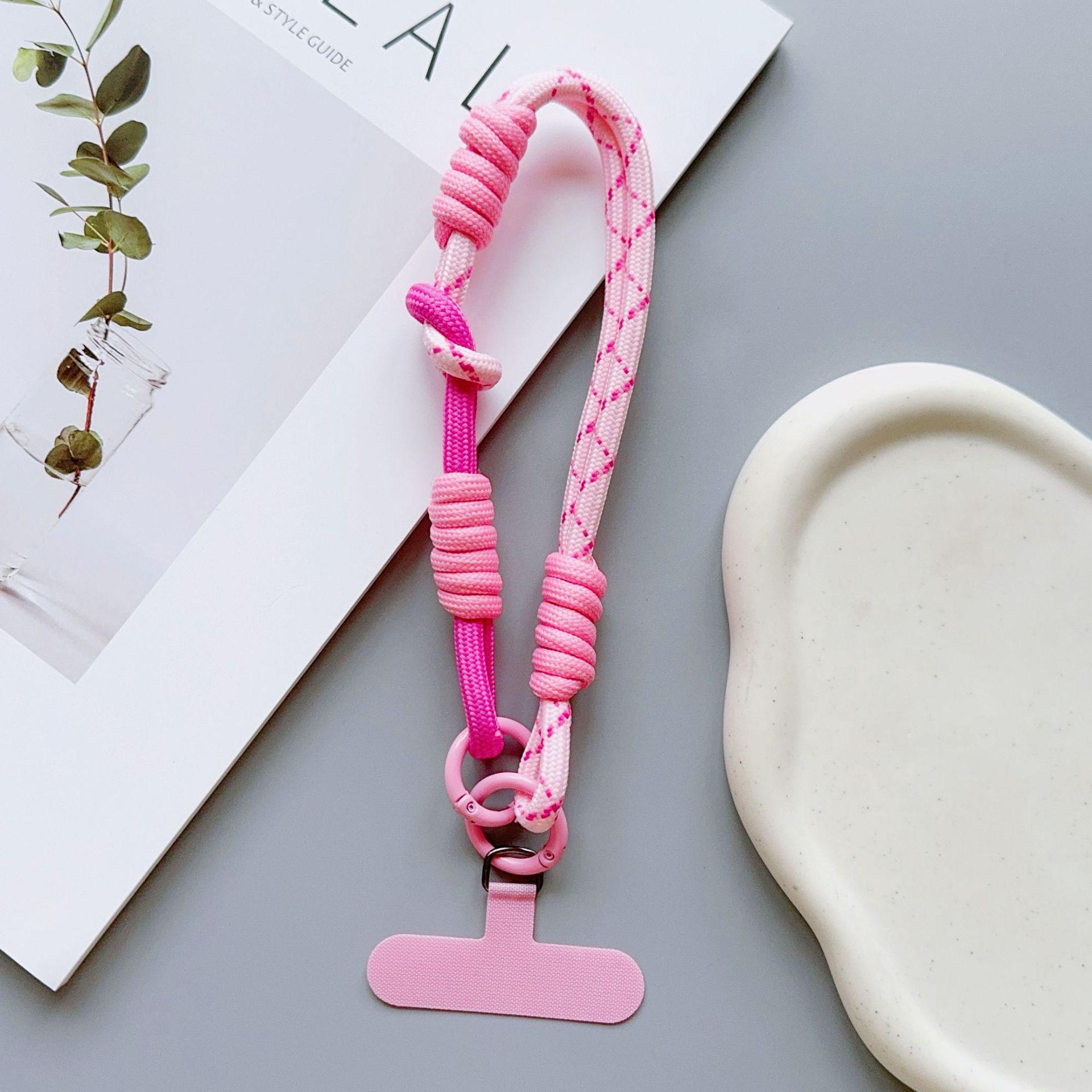 Dopamine Rainbow Wrist Strap: Cute Cartoon Phone & Key Lanyard