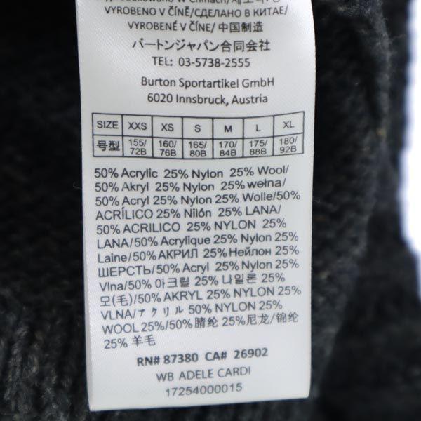 BURTON wool blend Long sleeve knit cardigan S Gray Women Used