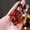 Small-Leaf Red Sandalwood Pendant: Wealth-Attracting Pixiu, Gourd, Dragon, Tortoise Design