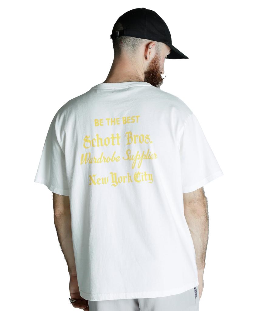 Schott SNOWWASH T-SHIRT ADVERTISEMENT Men's Size M 030 White 782-5134025