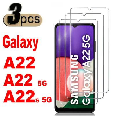 3pcs Clear Tempered Glass For Samsung Galaxy A22s 5G A22 5G Screen Protector For Samsung Galaxy A22 4G Glass Protective Film