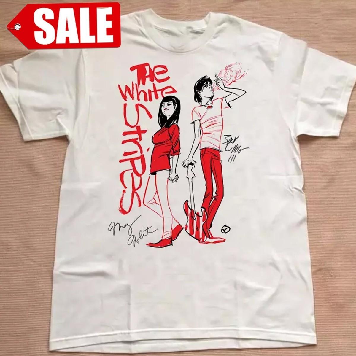 The White Stripes Band Signature Unisex T-Shirt S To 5XL SA288 FREE SHIPPING Unisex T-Shirt XXL