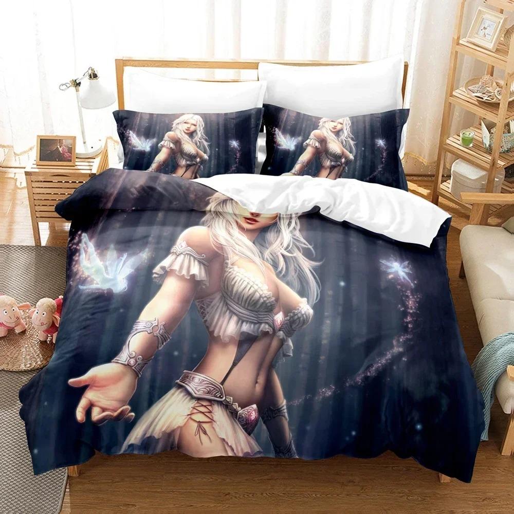 Comforter 3D Print Fantasy Witch Dragon Alien World Bedding Set Down With Double Complete Queen King