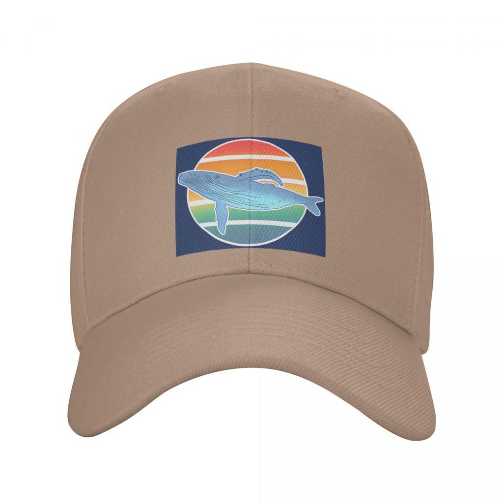 Cartoon Whale Ocean Animal Sunset Print Baseball Caps Fashion Men Women Hats Adjustable Cap Streetwear Baseball Hat Casquette