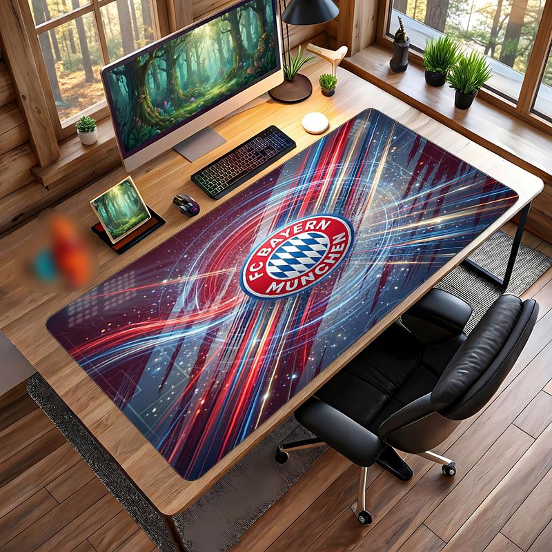 Tappetino per Mouse Grande Stampato Bayern Monaco, Tappetino Morbido in Gomma Antiscivolo per Scrivania da Gioco per Ufficio Laptop Computer Decorazione