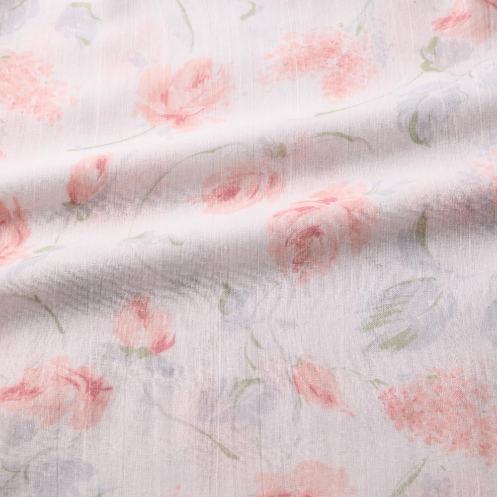 Long Pants Elastic Leg Cool Natural Pink [Gunze] Women's Pajamas, Short-sleeved (with Holes), 100% Cotton, Sweat-absorbing, Quick-drying, Magic,