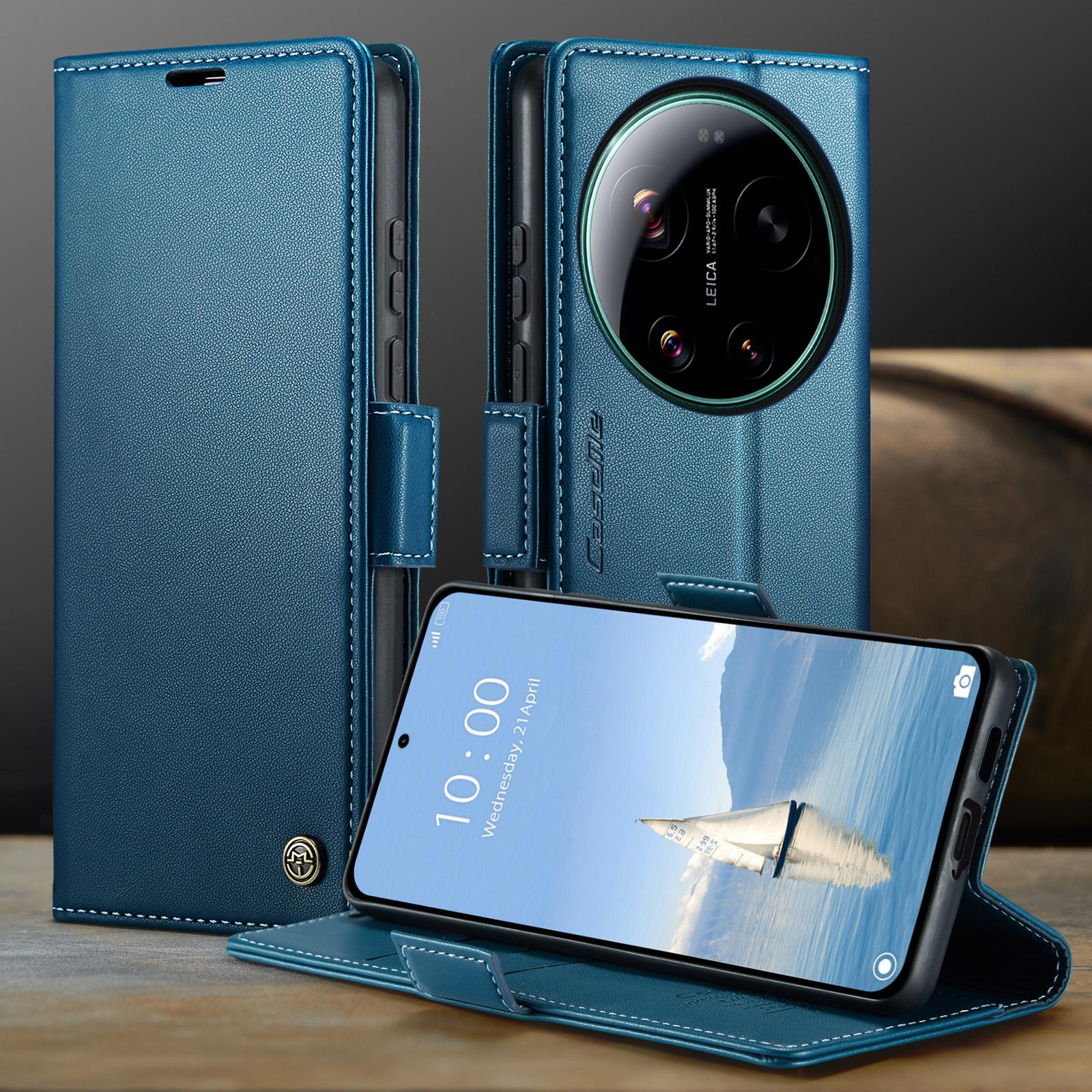 

CaseMe Luxury Magnetic PU Leather Phone Case For Xiaomi 17 Ultra Shockproof Card Holder Pocket Cover For Xiaomi17Ultra Xiaomi 17 Ultra синий