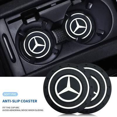 Car Water Cup Mat Car Coaster Anti Slip Pad Accessories For Mercedes Benz AMG GLE GLS CLS GLC CLA GLA GLK ML C197 R231 W167