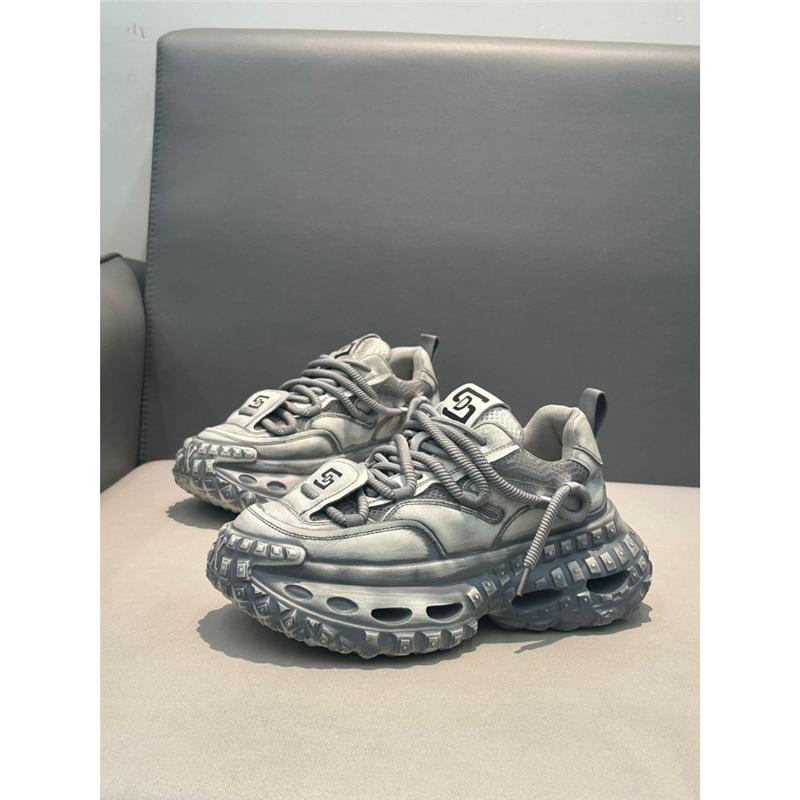 Nueva suela de zapato de primavera suela gruesa pulida zapatos deportivos viejos calientes papá cl