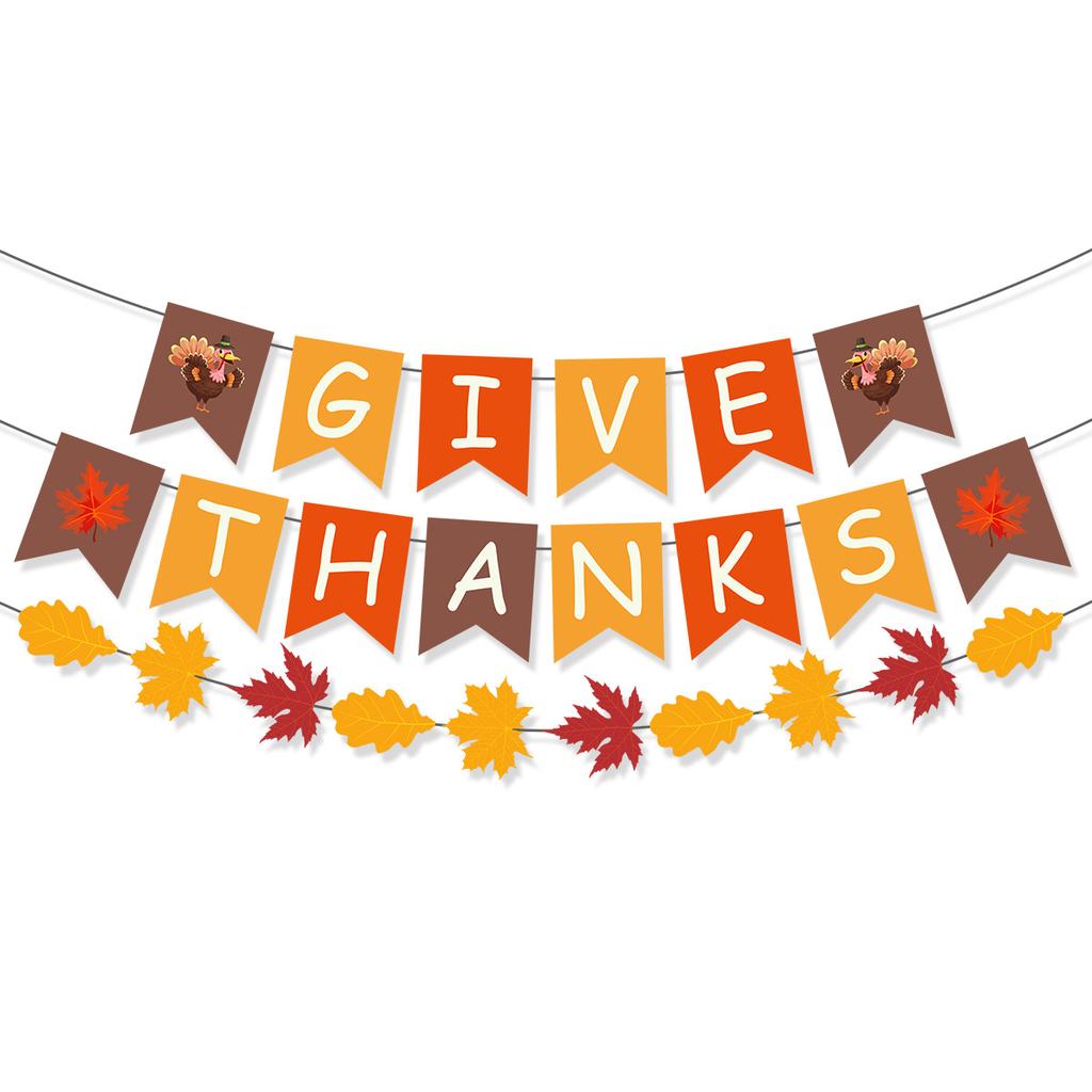 Erntedankfest Party Dekoration La Flag Ahornblatt La Blume Herbstfest Party Banner Individualisierung