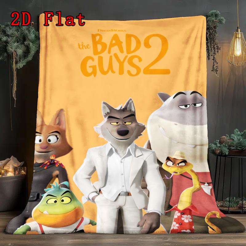 The Bad Guys 2D Flat Pattern Flannel Blanket High quality All Seasons Warmth and Comfort Perfect for Christmas Gifts.PMT0914359