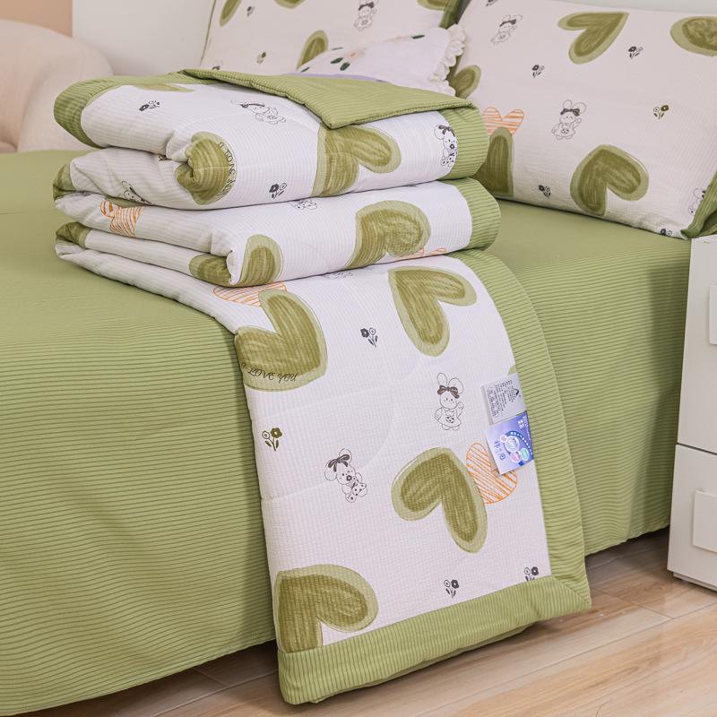 Summer Single Double Bed Light Printed Quilt Air Condition Quilt Twin Queen Size Cool Quilt