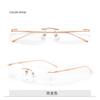 Ultra-Light Pure Titanium Rimless Prescription Glasses Men Women Blue Light Blocking Myopia Eyewear