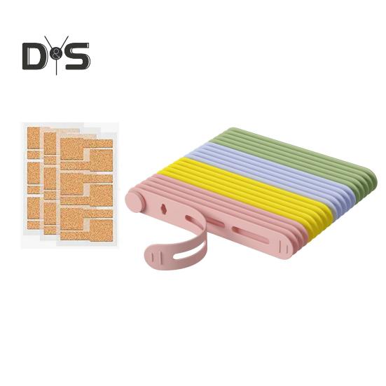 38 stk/sett Silikonkabelbånd Skrivbar etikettmerke Øretelefon Telefon Strømledning Buntstropp Gjenbrukbar Elastisk ledningshåndtering Organizer Wrap