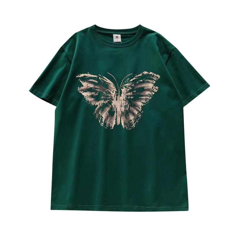 Wine Red Women's Loose Fit Retro Cotton T-Shirt - Summer 2025 Collection