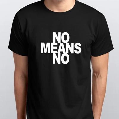 NoMeansNo nuova T-SHIRT Tutte le taglie S M L XL XXL colori nero bianco