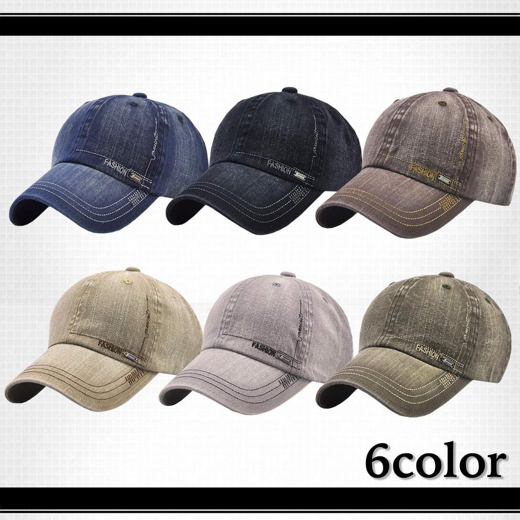 WHITE FANG denim CA089 cap, hat, stylish, cool, casual, vintage, men's (04 khaki)