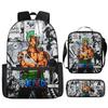 Popular Animation Backpack Student Schoolbag Boys Messenger Bag Girls Pencil Case