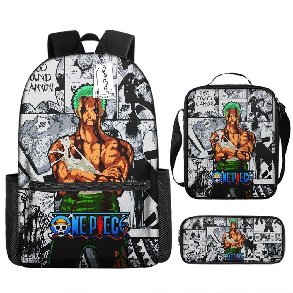 Popular Animation Backpack Student Schoolbag Boys Messenger Bag Girls Pencil Case